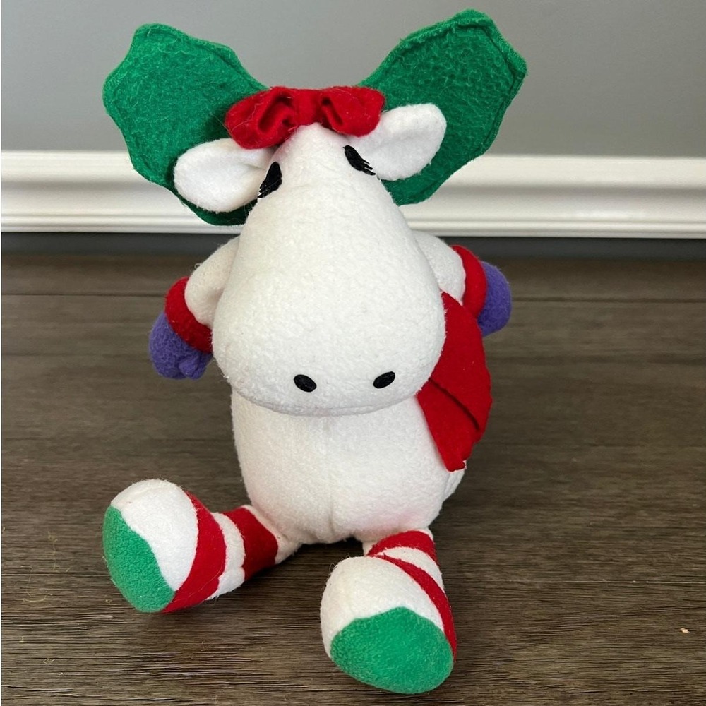 Dept 56 Snowbabies Holiday Moose Plush Stuffed Animal Christmas Toy